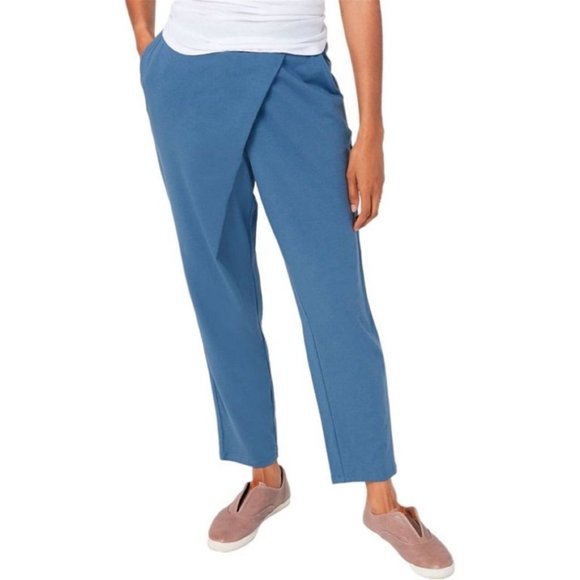 NWT ANYBODY COZY KNIT FAUX WRAP PANTS MEDIUM INDIGO XXS